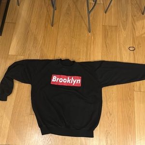Brooklyn Black Crewneck Sweatshirt